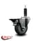 Service Caster 3.5'' Gray Poly Swivel 1'' Expanding Stem Caster with Brake SCC-EX20S3514-PPUB-PLB-1 - alternate 4